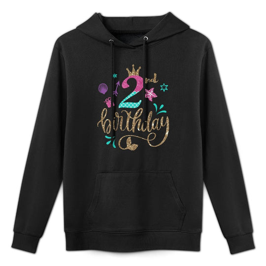 Kids Birthday Mermaid T For 2 Years Old Gift For Girls Adjustable Hood Hoodie
