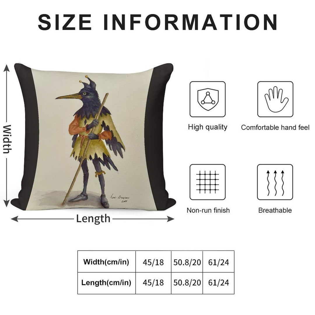The Crow Jester Soft Ultra-Soft Texture Throw Pillow