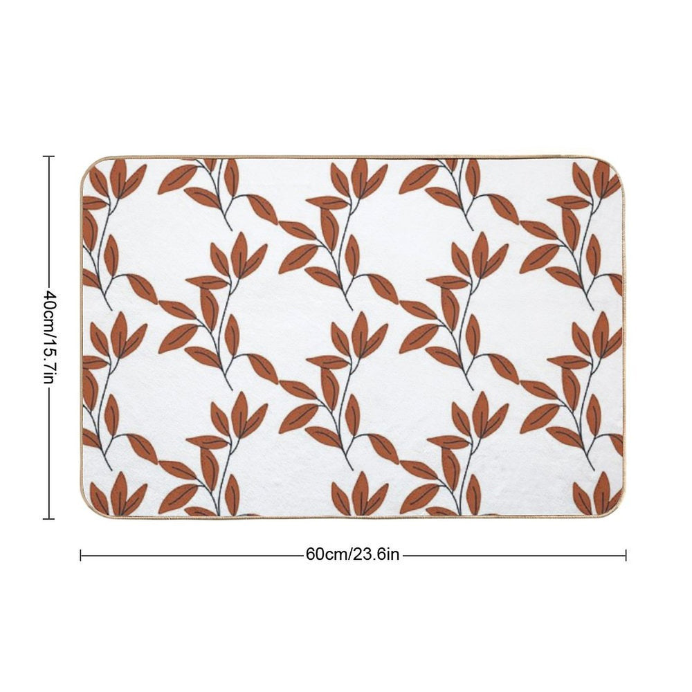 Brown Autumn Branch  Anti-Trip Bath Mat