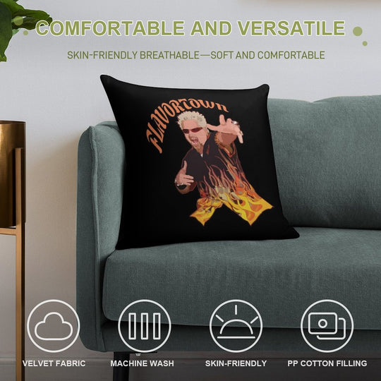 Guy Fieri Flavortown Soft Ultra-Soft Texture Throw Pillow