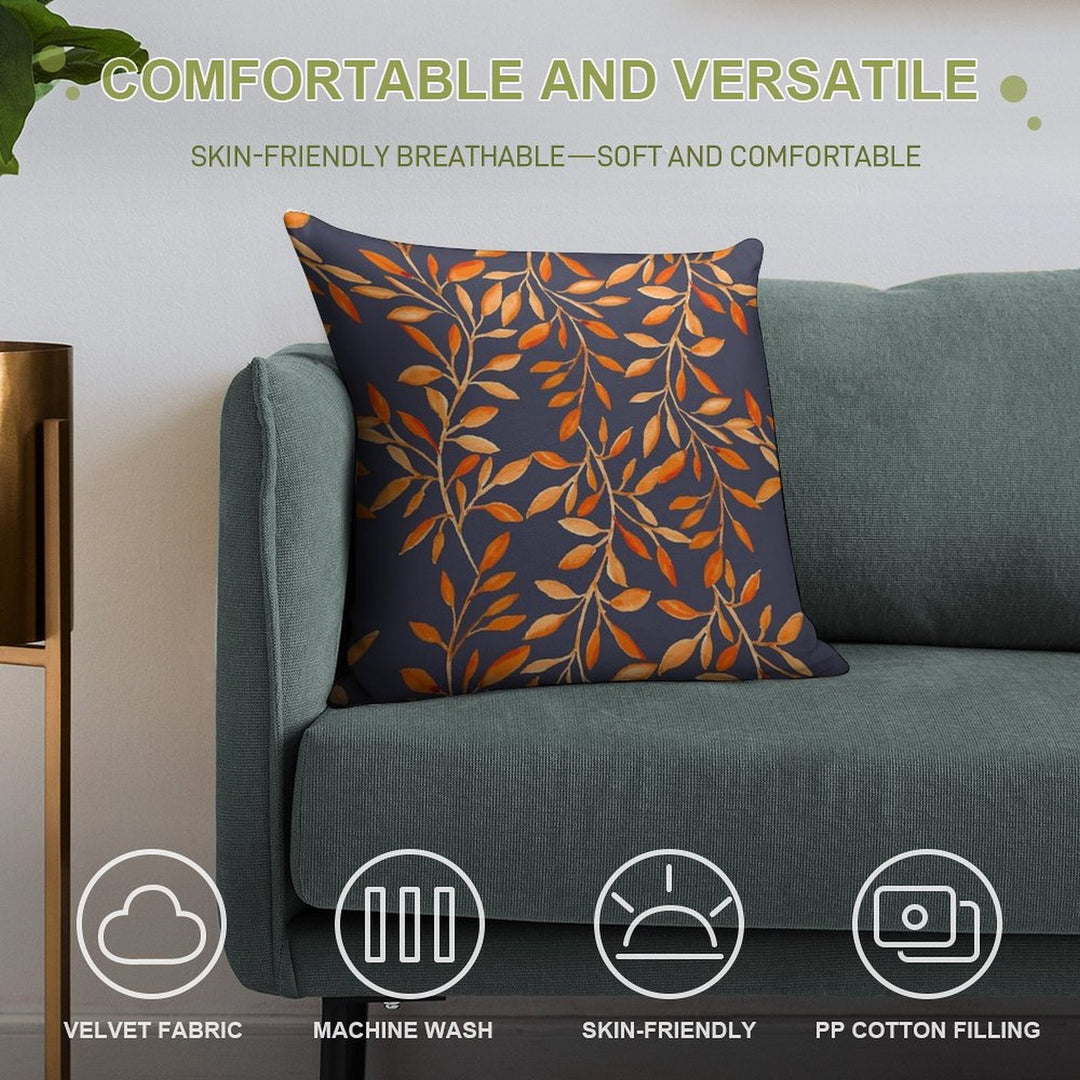 Autumn Pattern Soft Style Accent Throw Pillow