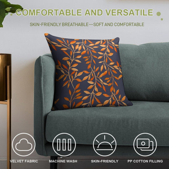 Autumn Pattern Soft Style Accent Throw Pillow
