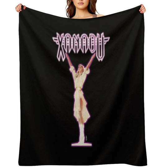 XANADU Kira Olivia Newton-John - Purple Glow Machine-washable Throw Blanket