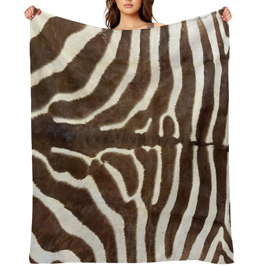 Furry Zebra Butt Photo Durable Throw Blanket