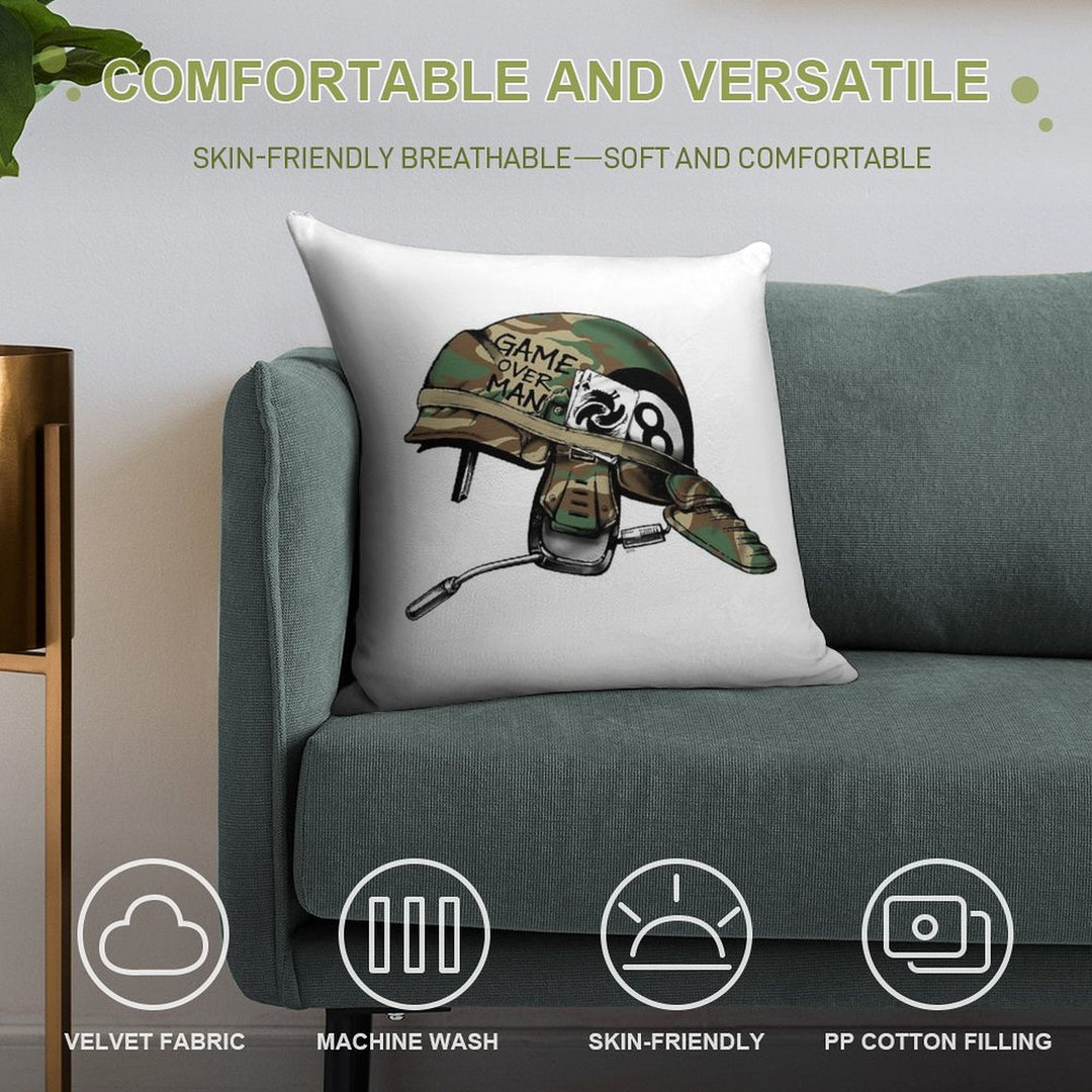 Game Over, Man! Soft Shrink-Resistant Throw Pillow