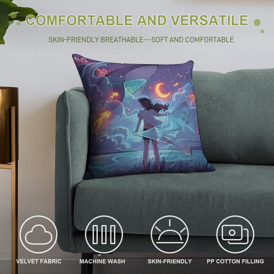 Galaxies Soft Washable Throw Pillow