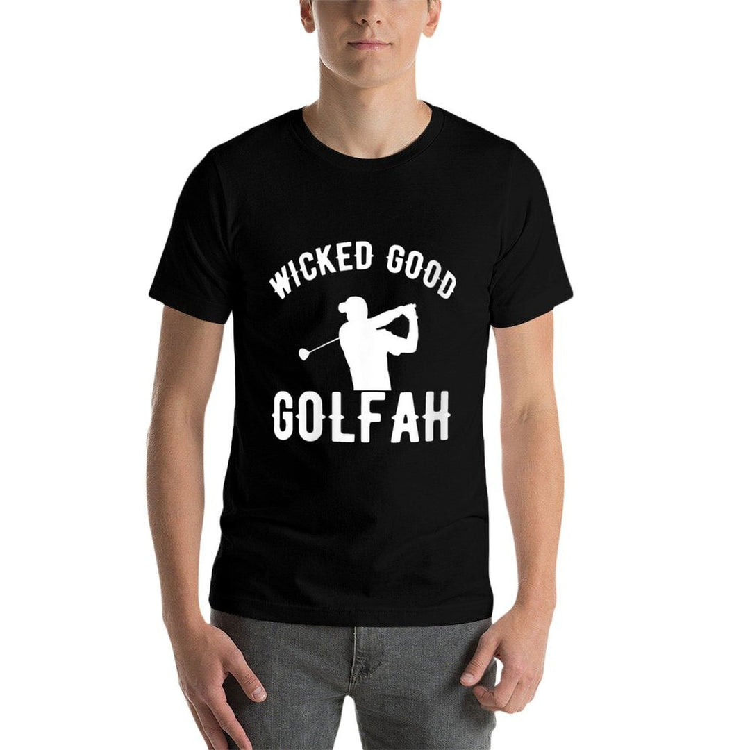 Womens Wicked Good Golfah Funny Golf V-Neck  Vintage-inspired T-Shirt