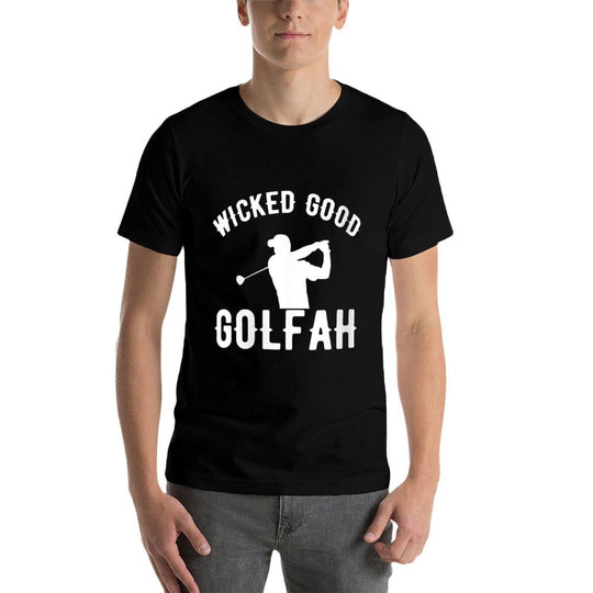 Womens Wicked Good Golfah Funny Golf V-Neck  Vintage-inspired T-Shirt