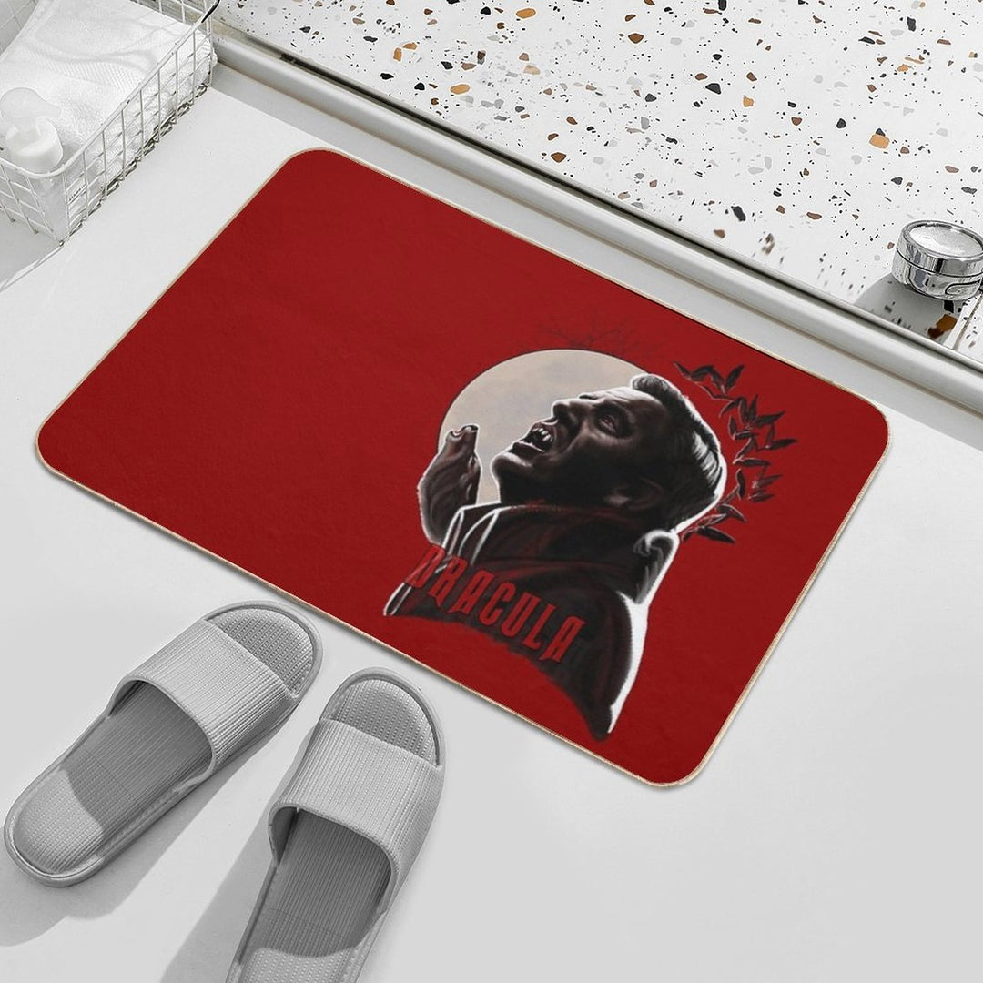 Claes Bang Dracula Wolf Howling Painting  Long-Lasting Bath Mat