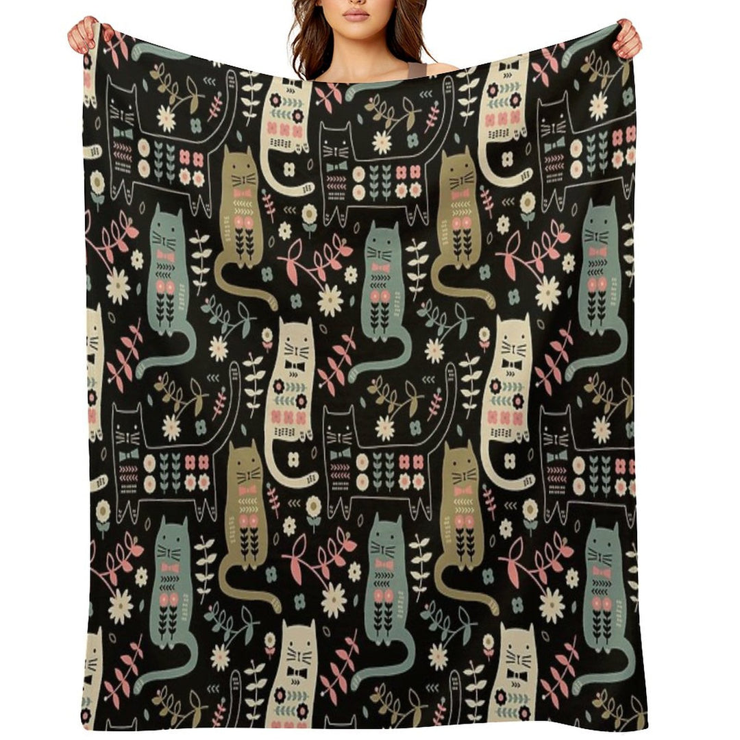 Cat Folk Compact Throw Blanket