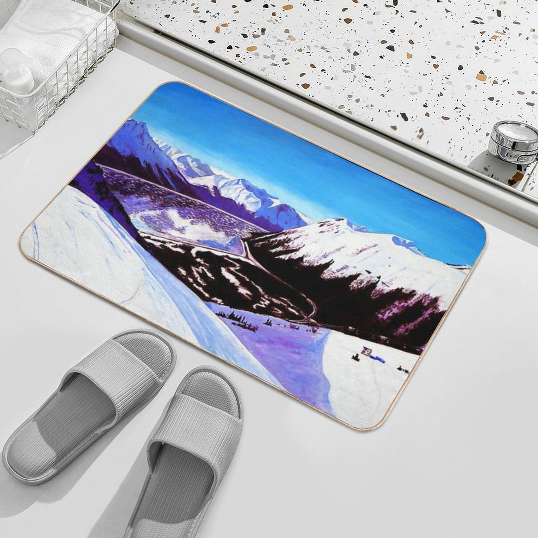 Alyeska Blue Bird Day  High-Traffic Bath Mat