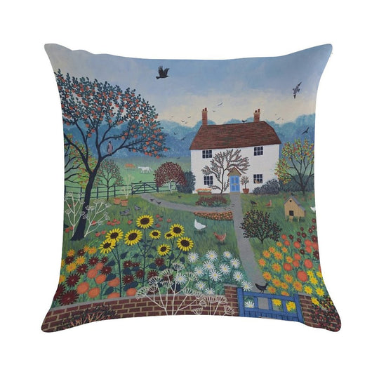 Apple Tree Cottage Soft Short Plush Fabric Throw Pillow