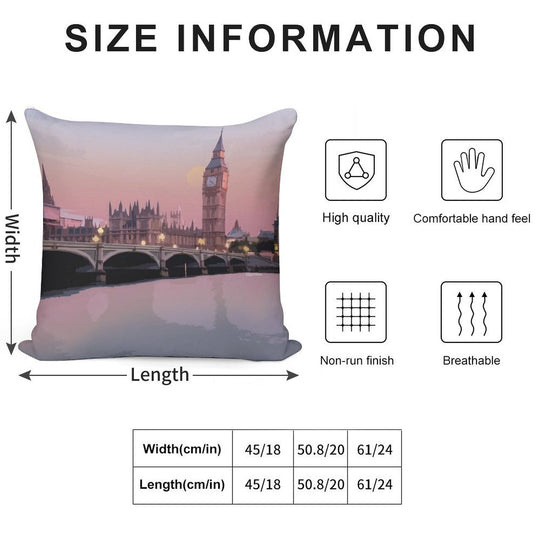 Travel to London Soft Anti-Pilling Throw Pillow