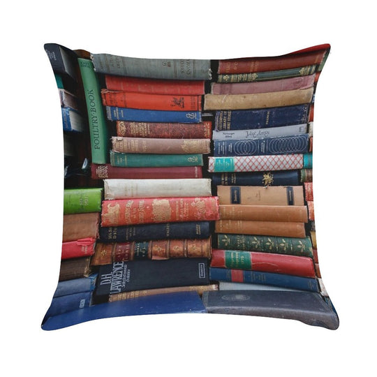 Bookworm Soft Fade-Resistant Throw Pillow
