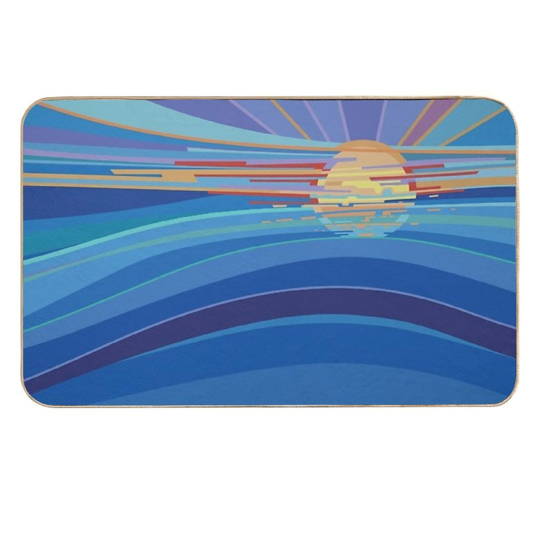 Living Seas Mural  Easy Maintenance Bath Mat