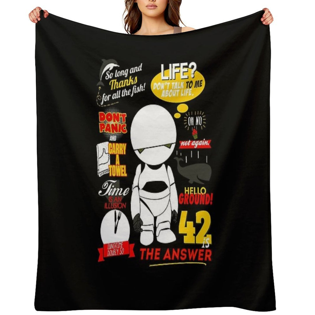 Hitchhikers Guide To The Galaxy 1 Travel-friendly Throw Blanket