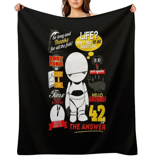 Hitchhikers Guide To The Galaxy 1 Travel-friendly Throw Blanket