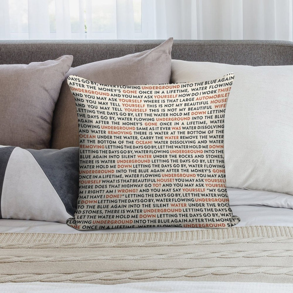 Talking Heads - Once in A Lifetime Soft Fade-Resistant Throw Pillow