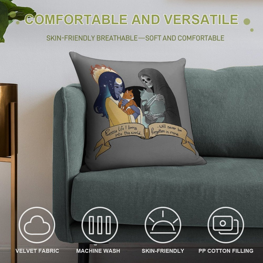 Life & Death Soft Decorative Cover Throw Pillow