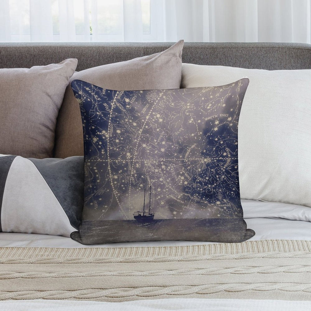 Star Maps Soft Shrink-Resistant Throw Pillow