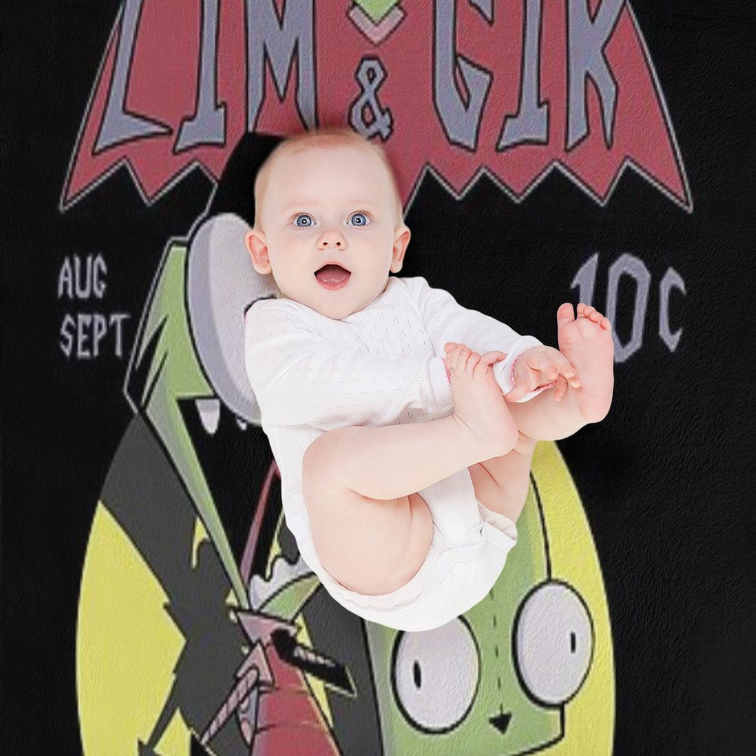 Zim And Gir Travel-friendly Throw Blanket