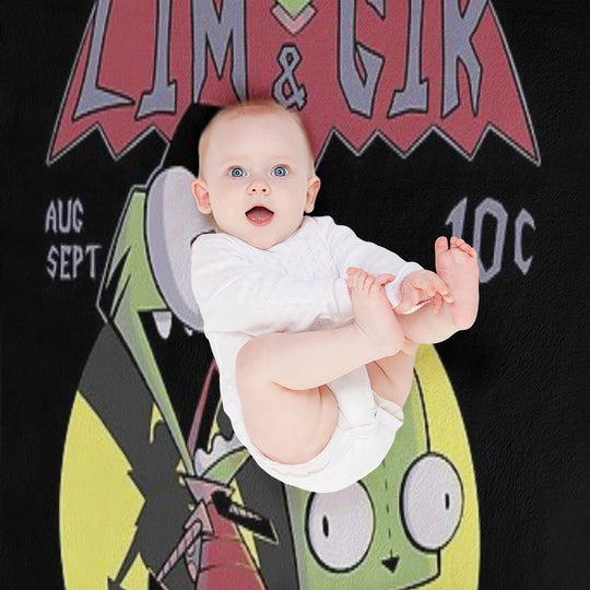 Zim And Gir Travel-friendly Throw Blanket