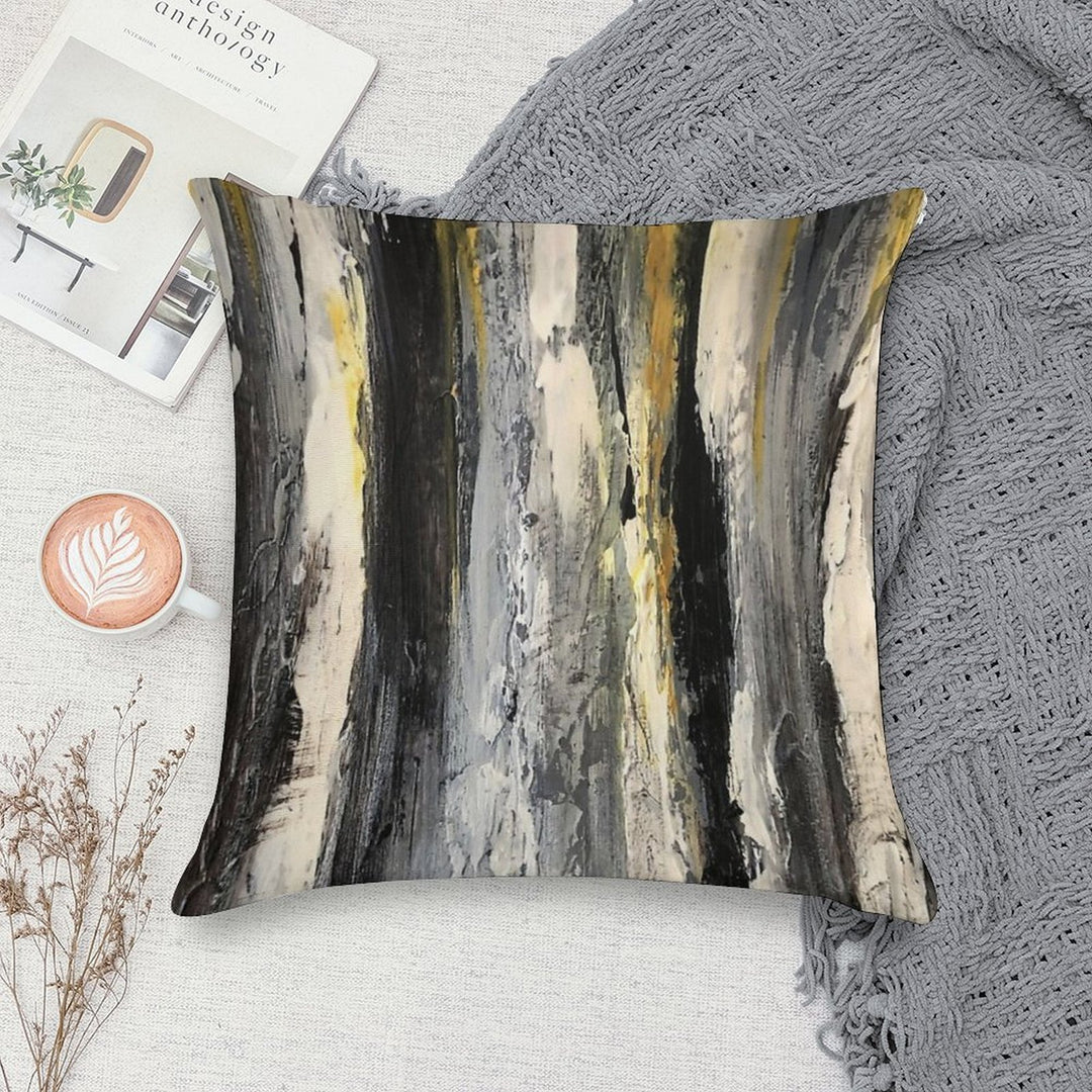 Birch Trees Black And White Soft Luxury Feel Throw Pillow