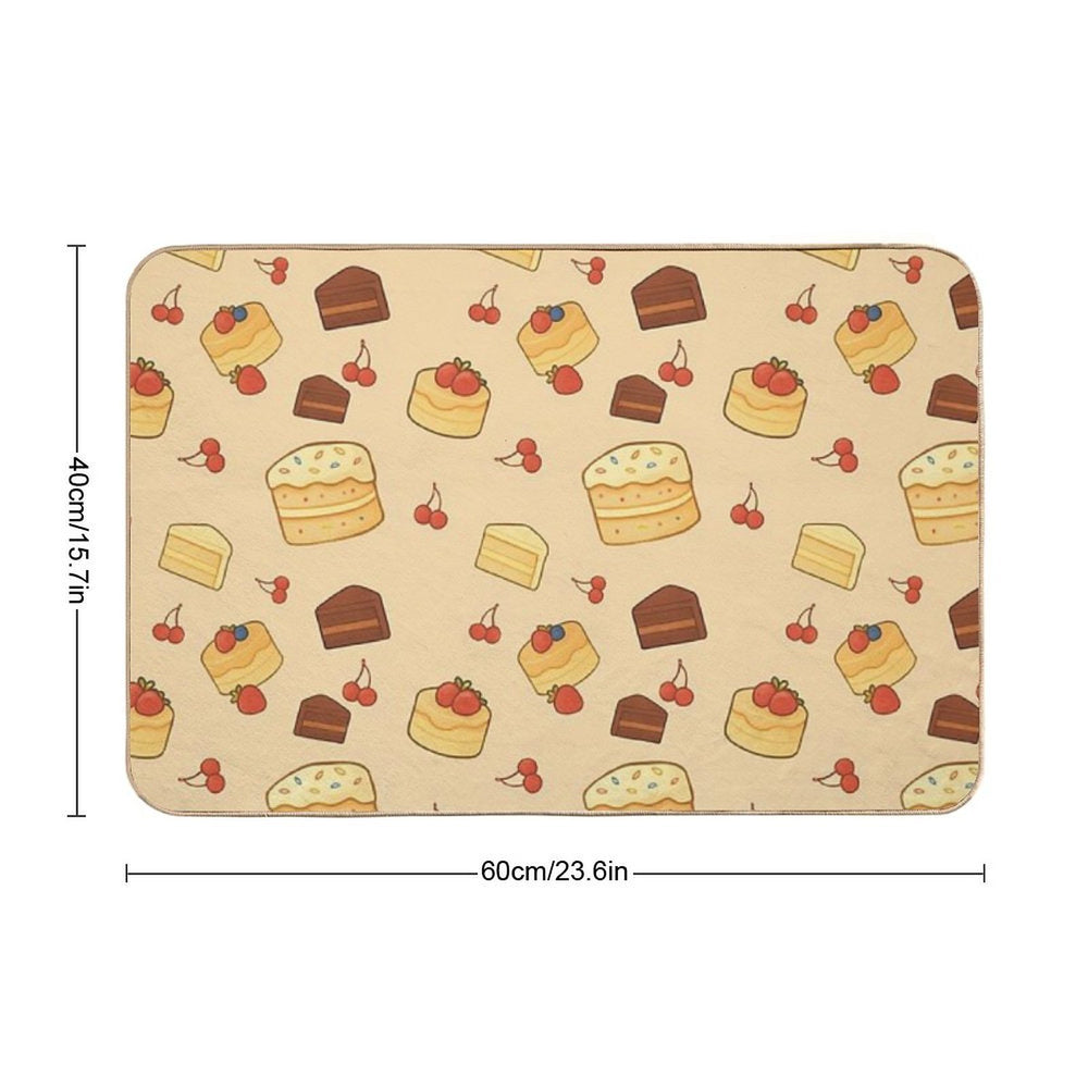 Cute Cakes in Cute Sweet Colors  Dirt-Trapping Bath Mat