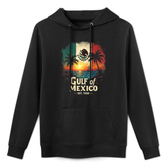 Gulf Of Mexico Vintage Beach Sunset Gulf of Mexico Men Women Durable Construction Hoodie