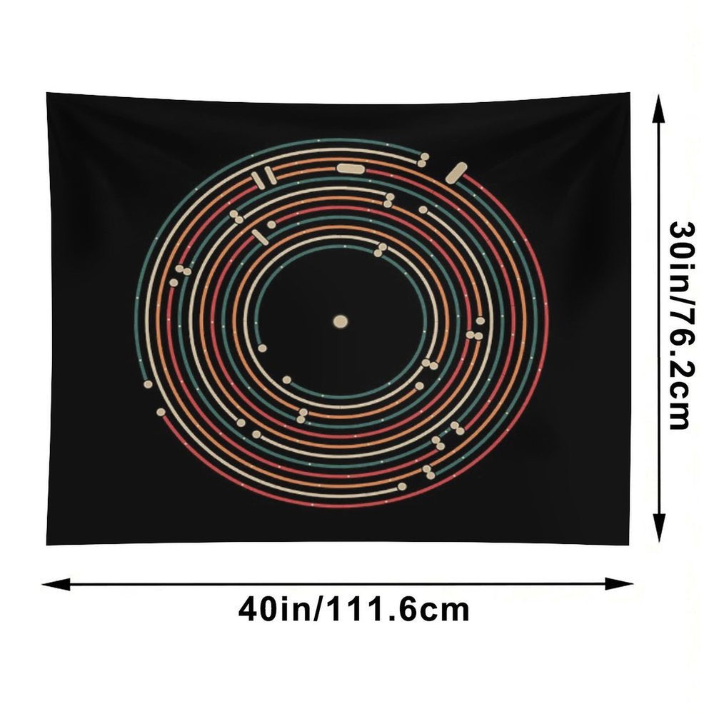 Vinyl Music Metro Record Map Labyrinth Tapestry