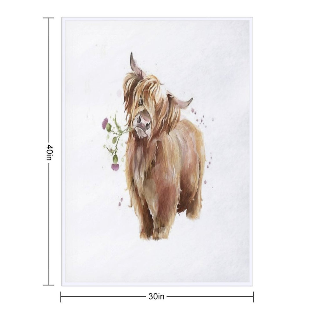 Highland Cow Velvety-soft Throw Blanket