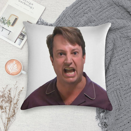 Mark Corrigan Christmas Soft Short Plush Fabric Throw Pillow
