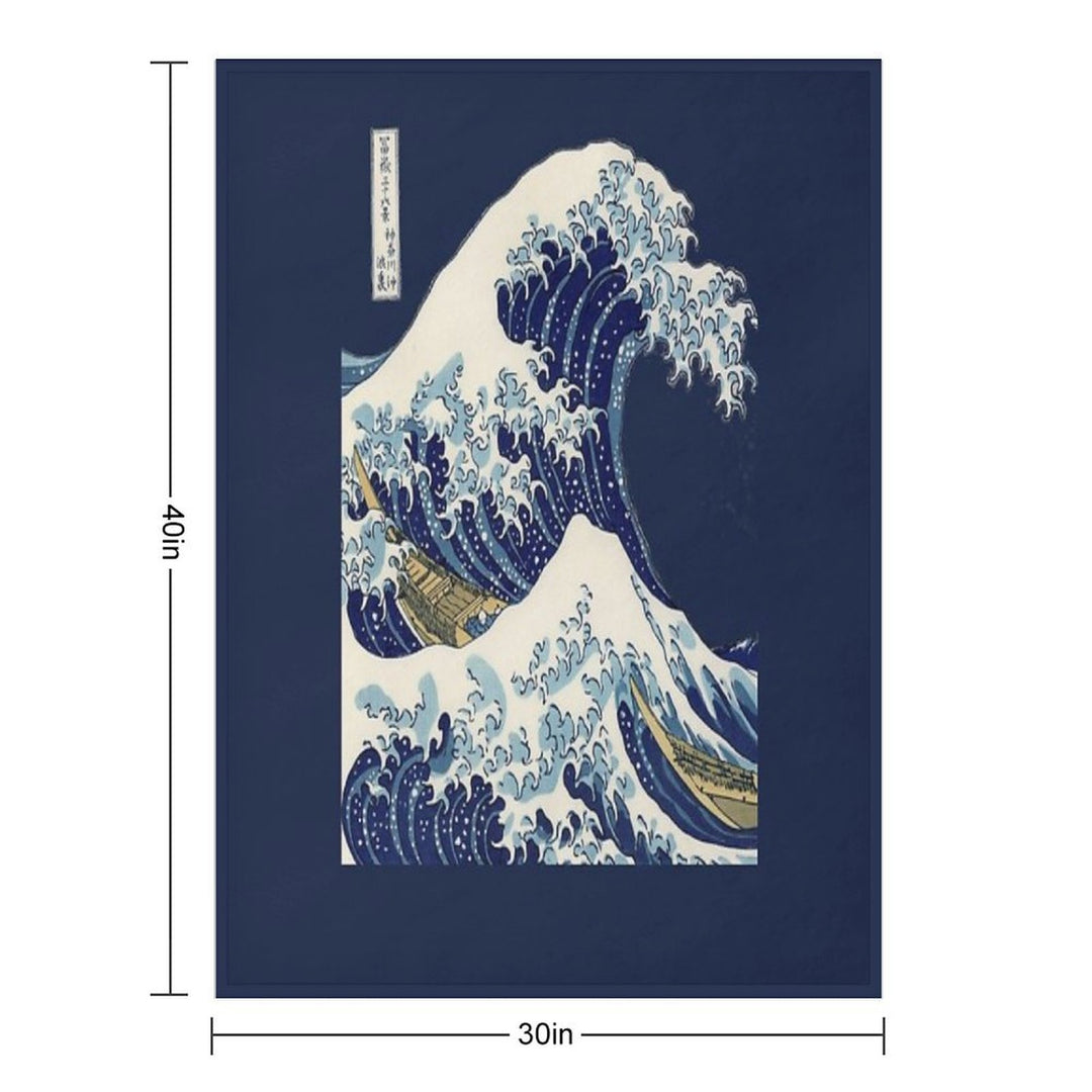 The Great Wave Off Kanagawa Transparent All-season Throw Blanket