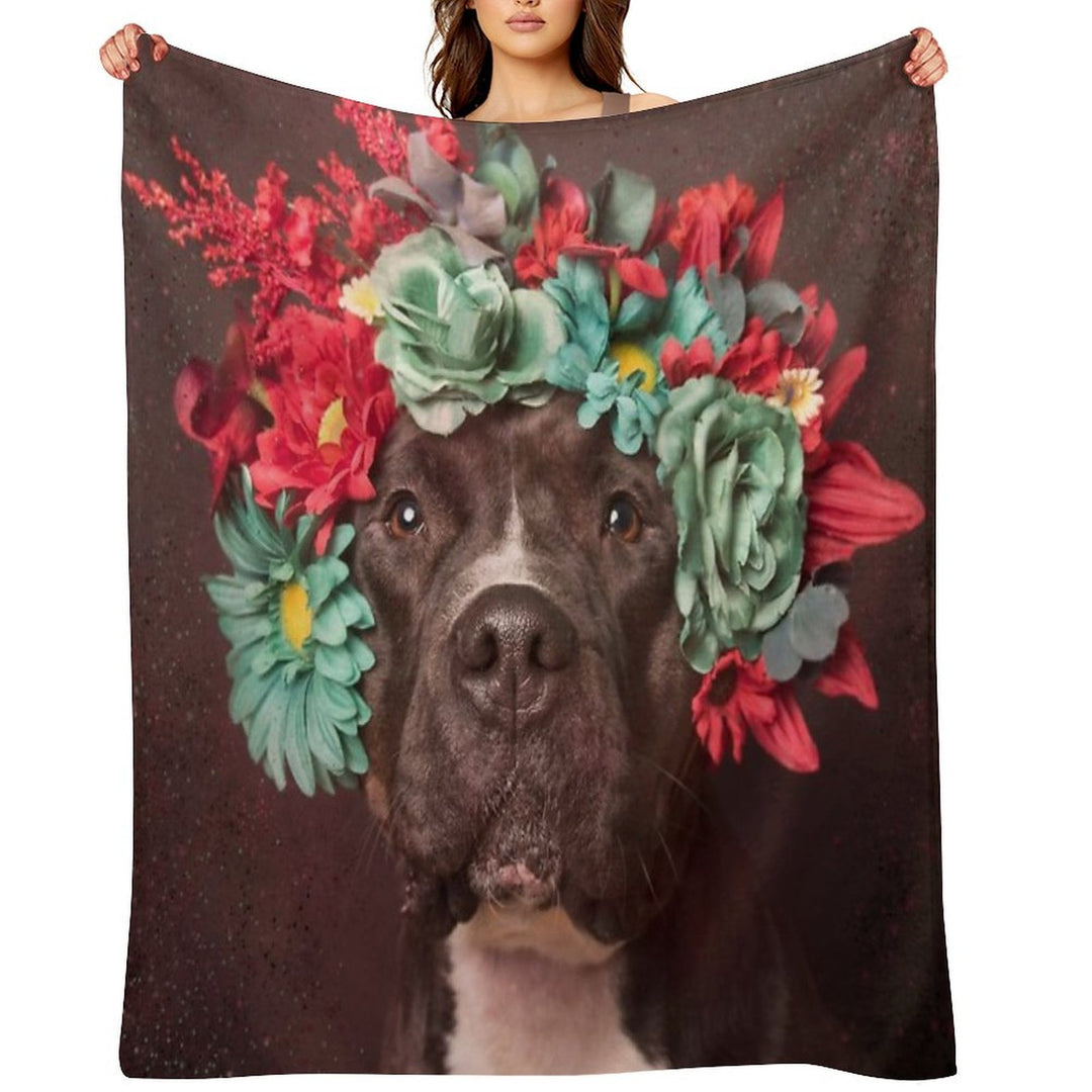 Flower Power, Molly Easy Care Throw Blanket