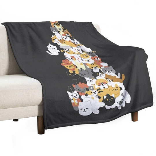 Cat Pile Durable Throw Blanket