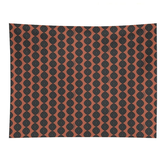 Atomic Blooms - Clay And Charcoal Tapestry