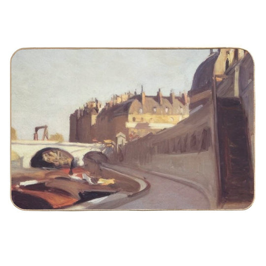 Le Quai Des Grands Augustins   1909 by Edward Hopper  Dirt-Trapping Bath Mat