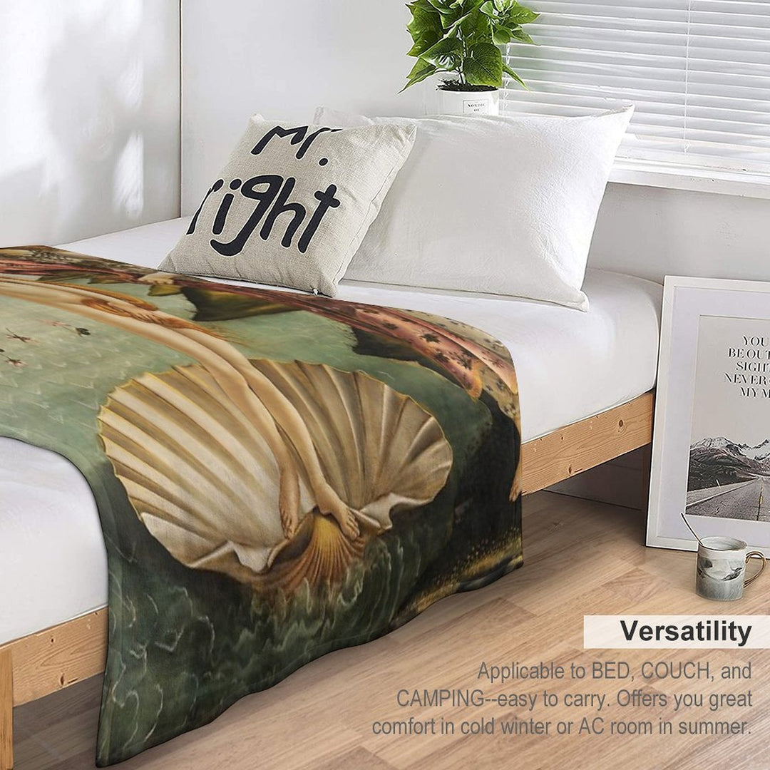 Sandro Botticelli -Birth of Venus Machine-washable Throw Blanket