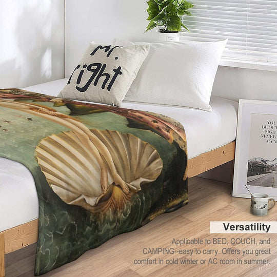 Sandro Botticelli -Birth of Venus Machine-washable Throw Blanket