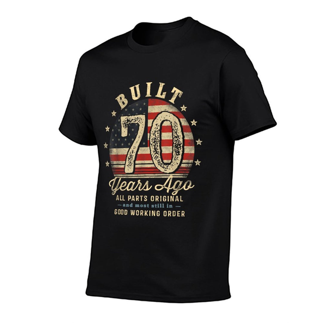 Built 70 Years Ago Funny 70th Birthday USA  Moisture-wicking T-Shirt