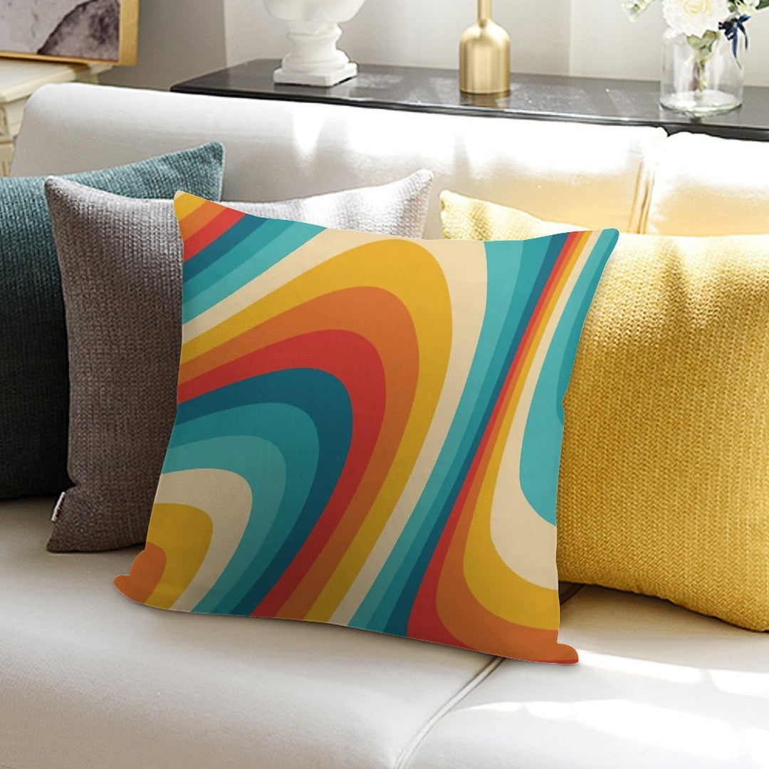 70s Retro Aesthetic Soft Warmth Comfort Throw Pillow