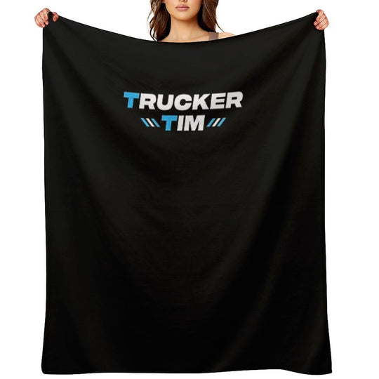 Trucker Tim Merch Trucker Tim Logo Velvety-soft Throw Blanket