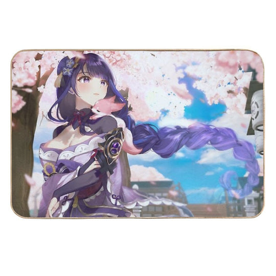 Sakura Raiden Shogun Genshin Impact Durable Bath Mat