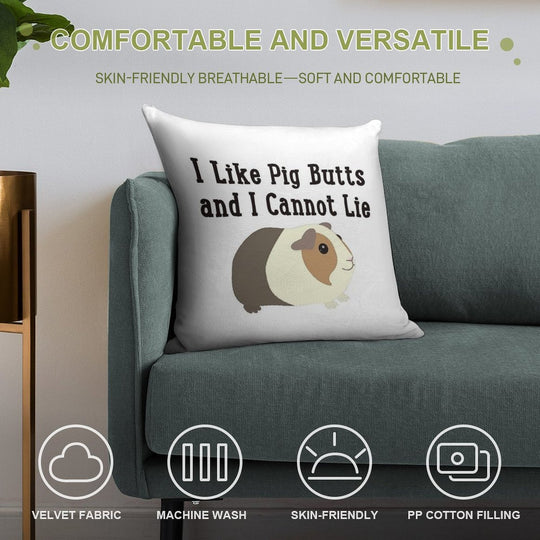 Guinea Pig Butts Soft Ultra-Soft Texture Throw Pillow