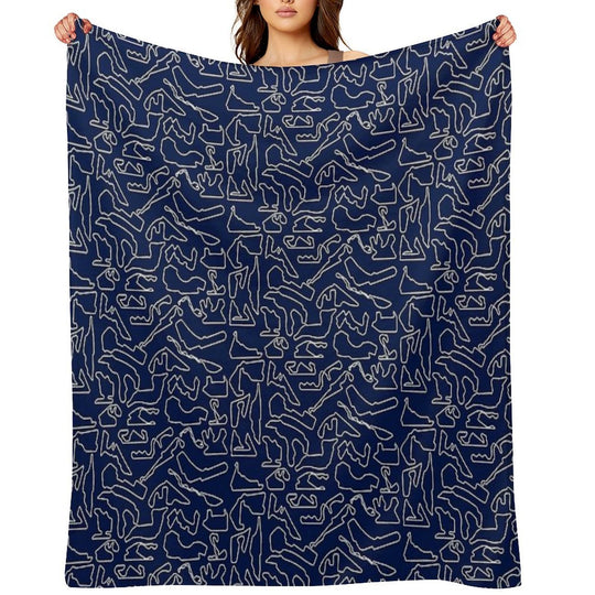 F1 Tracks 2023 (Dark Blue) Comfort Throw Blanket