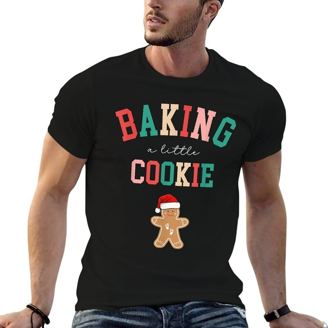 Baking A Little Cookie Cute Christmas Pregnancy Announcement  Trendy Pattern T-Shirt