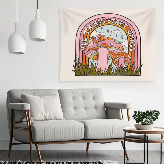 All Things Start Small Tapestry