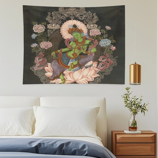 Green Tara Buddhist Thangka Jetsun Dolma Tapestry
