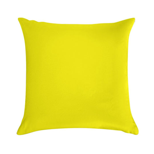Lemon Yellow Soft Ultra-Soft Texture Throw Pillow