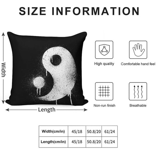Graffiti Zen Master - Spray Paint Yin Yang Soft Gift Ready Throw Pillow